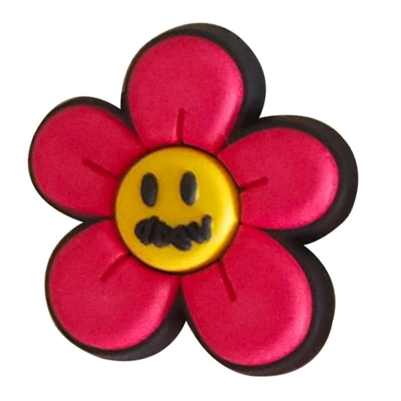 Red face flower Drew house 107-02 Shoe Charm