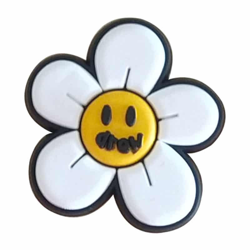 White face flower Drew house 107-04 Shoe Charm