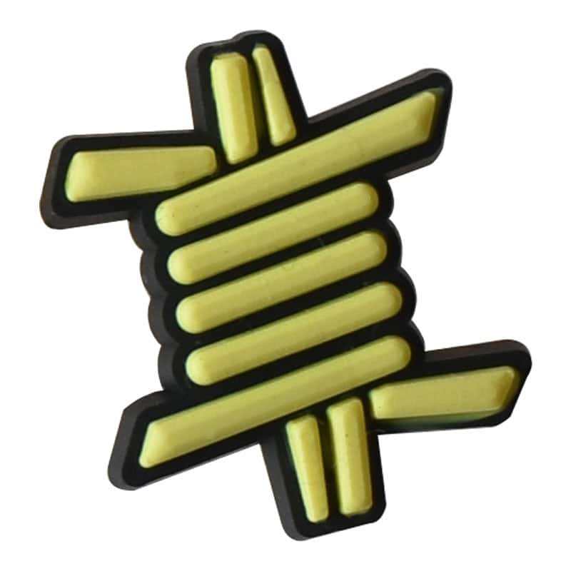 Yellow barbed wire POST MALONE 111-12 Shoe Charm