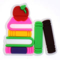 Apple on book pile 118-23 Shoe Charm