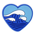 Heart waves blue 119-01 Shoe Charm