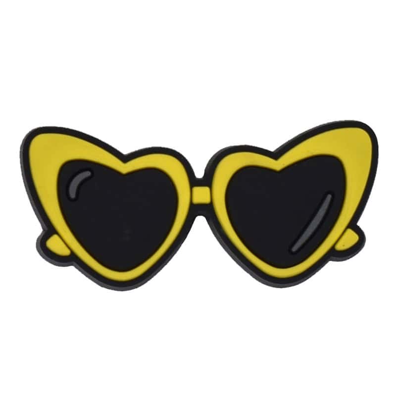Heart sunglasses yellow119-18 Shoe Charm
