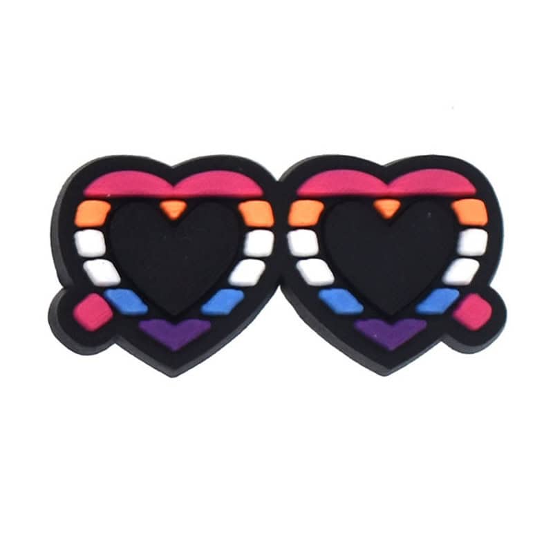 Coloured Heart sunglasses 121-03 Shoe Charm