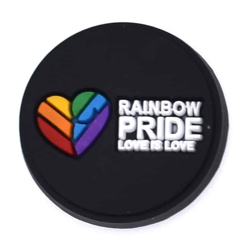 Rainbow Pride badge  121- 10 Shoe Charm