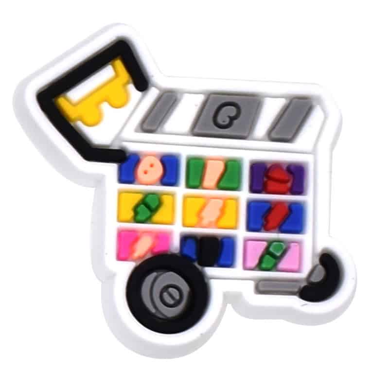 Multicolour icecream trolley with black handle 122-01 - Shoe Charm