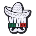 Viva Mexico sign sombrero & mustache 122-100 - Shoe Charm