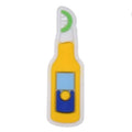 Yellow drink bottle with lime slice 122-24 - Shoe Charm