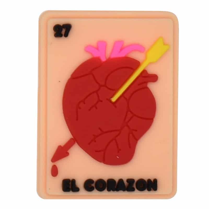 Loteria Mexican Bingo 27 El Corazon The Heart 122-59 - Shoe Charm