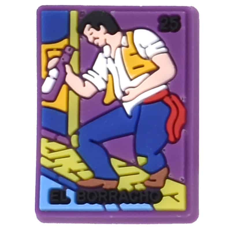 Loteria Mexican Bingo 25 El Borracho The Drunk 122-60 - Shoe Charm