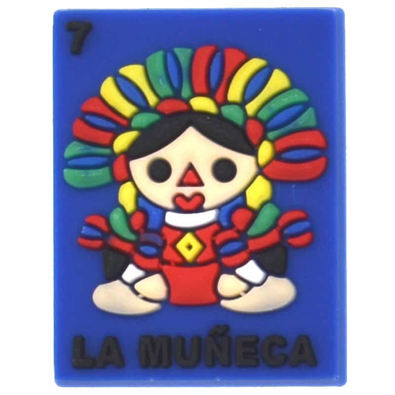 Loteria Mexican Bingo 7 La Muneca The Doll 122-69 - Shoe Charm