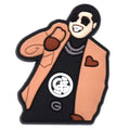 Smiling man with brown jacket & sunglasses 122-71 - Shoe Charm
