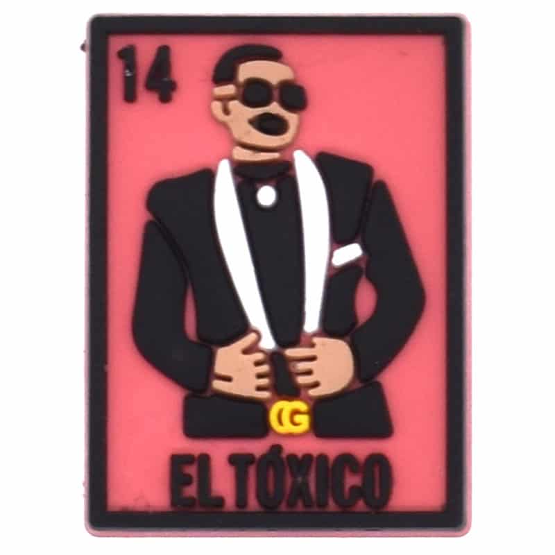 Loteria Mexican Bingo styled 14 El Toxico The Toxic pink 122-73 - Shoe Charm