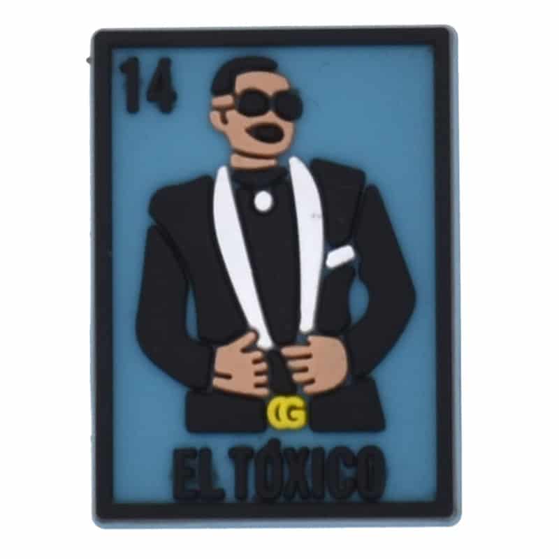 Loteria Mexican Bingo styled 14 El Toxico The Toxic blue 122-74 - Shoe Charm