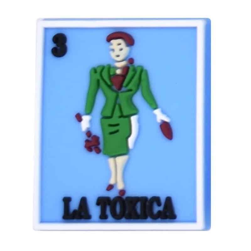 Loteria Mexican Bingo 3 La Toxica The Toxic green lady 122-90 - Shoe Charm