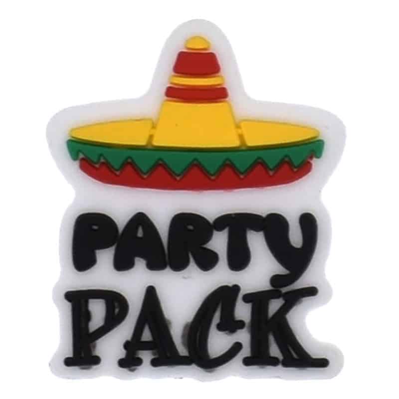 Party Pack sign with sombrero 122-96 - Shoe Charm