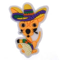 Mexican chihuahua with sombrero & taco 122-99 - Shoe Charm
