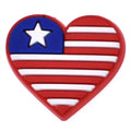 HEART STARS & STRIPES USA Uncle Sam 123-04 Shoe Charm