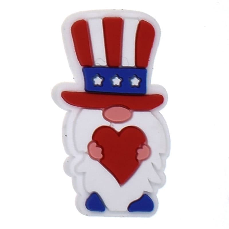 Patriot top hat STAR & STRIPES USA Uncle Sam 123-11 Shoe Charm