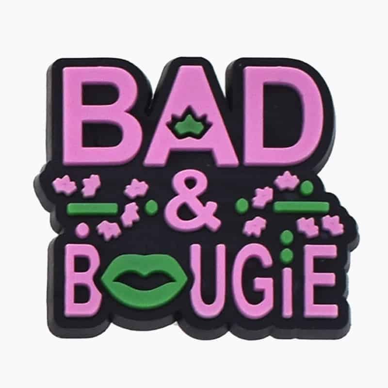 BAD & BOUGIE sign logo Black Culture 124-09 Shoe Charm
