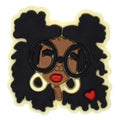 Big specs girl Black Culture 124-14 Shoe Charm