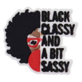 Classy And A Bit Sassy sign logo Black Culture 124-23 Shoe Charm
