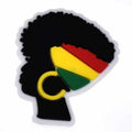 Africa silouhette head Black Culture 124-36 Shoe Charm