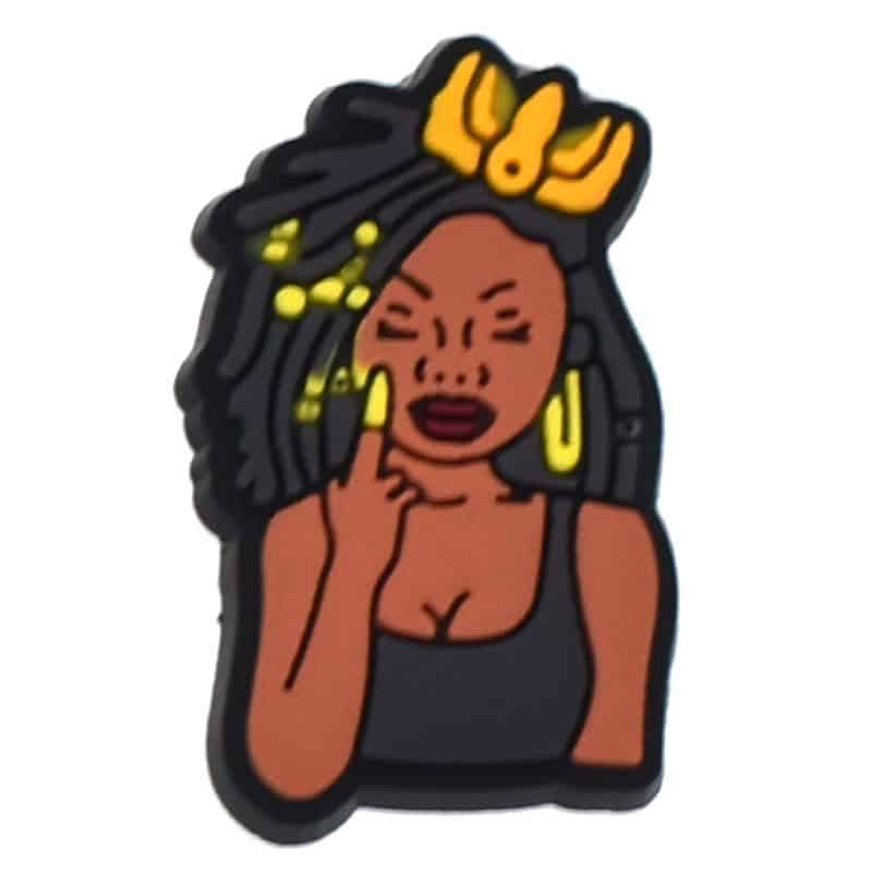 Black queen girl Black Culture 124-37 Shoe Charm