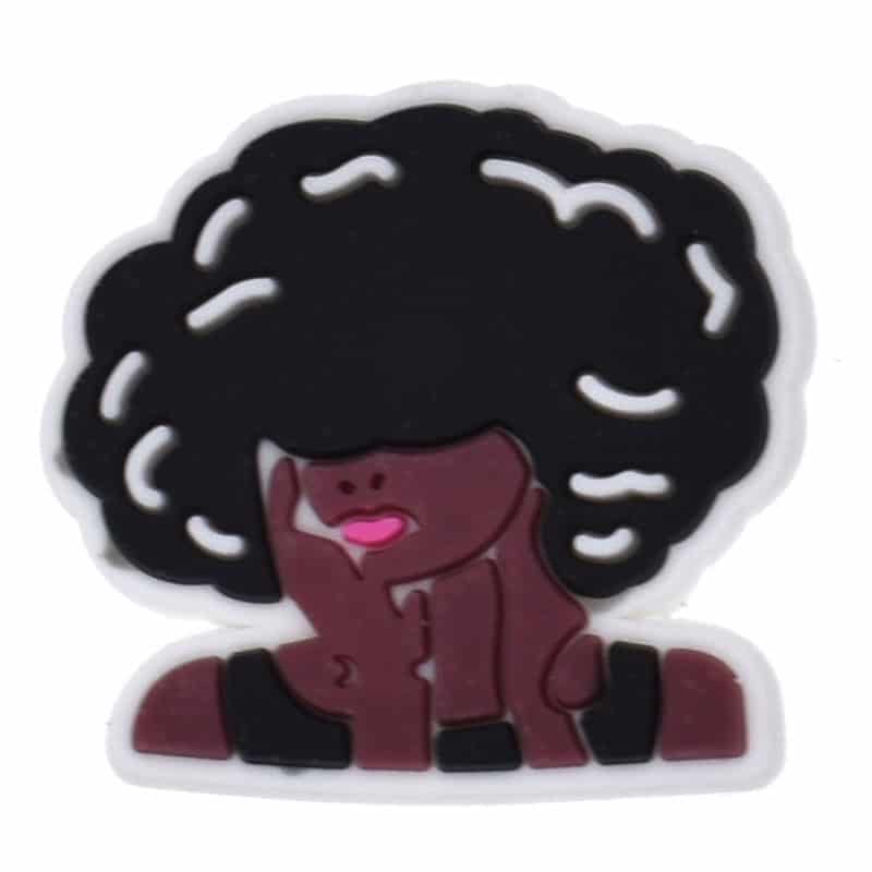 Big hair gilr Black Culture 124-42 Shoe Charm
