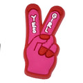 YES GIRL peace sign Black Culture 124-53 Shoe Charm