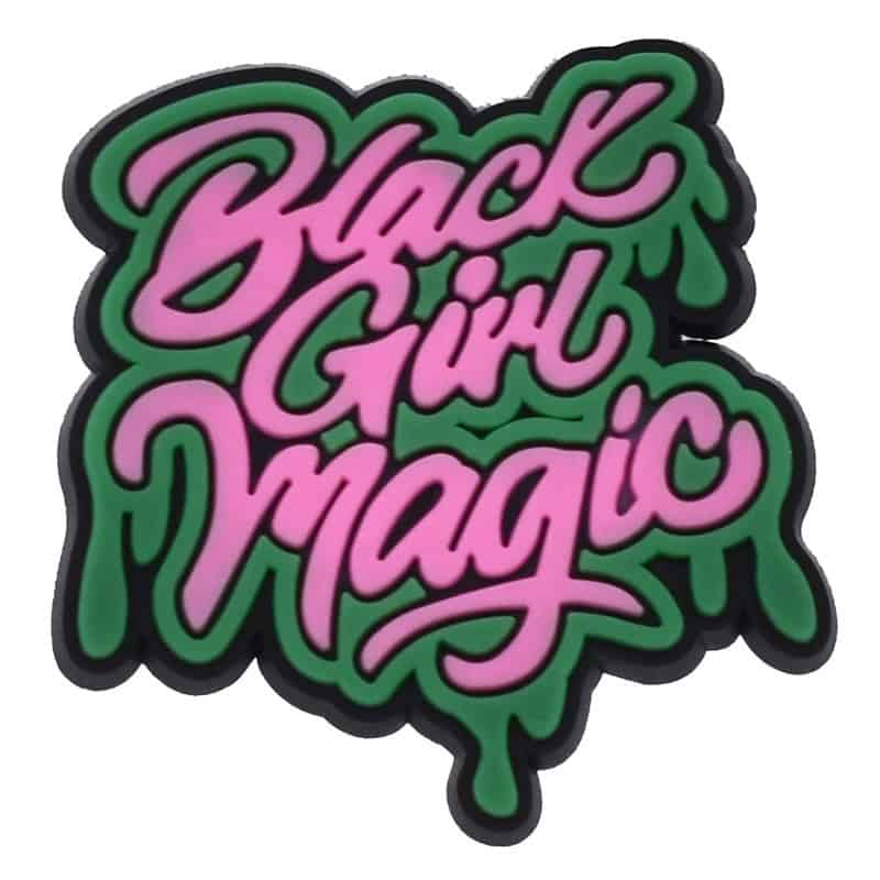 Black Girl Magic pink sign logo Black Culture 124-56 Shoe Charm