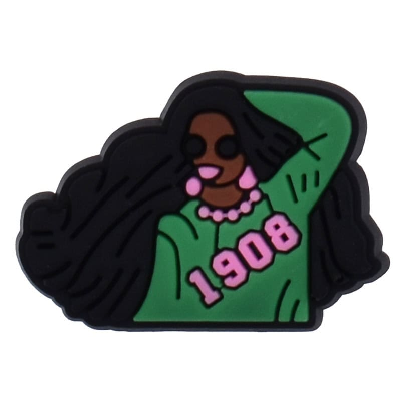 1908 green shirt Black Culture 124-57 Shoe Charm