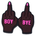 Boy Bye fingers sign logo Black Culture 124-58 Shoe Charm