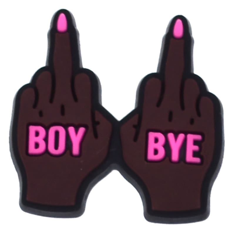 Boy Bye fingers sign logo Black Culture 124-58 Shoe Charm