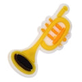 Yellow trumpet 128-08 Shoe Charm