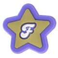 Yellow "F" star Moon Fairies 130-07 Shoe Charm