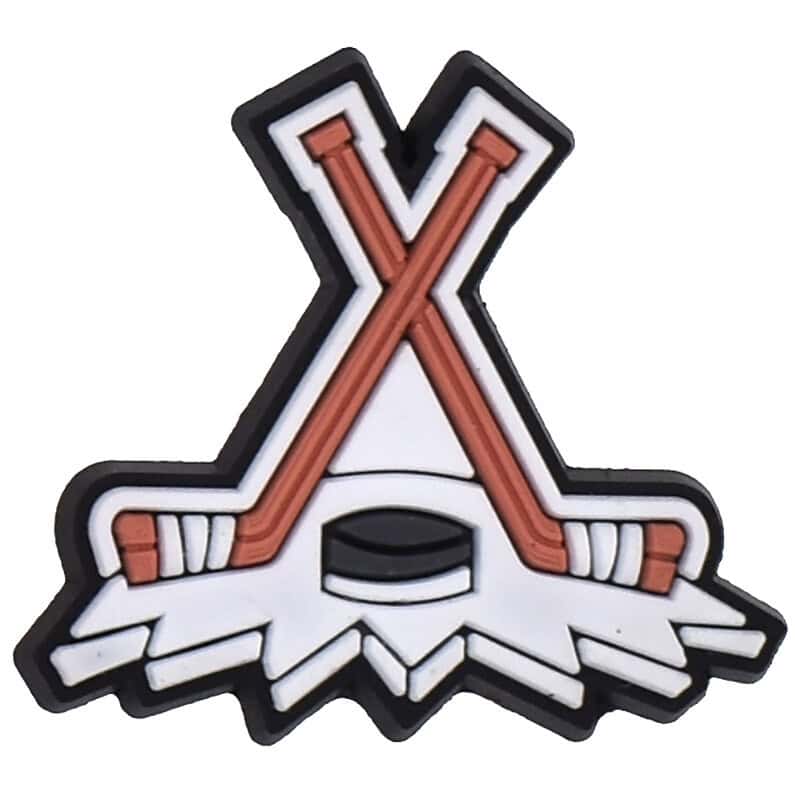 Crossed sticks with puck Ice Hockey 135-08 Shoe Charm