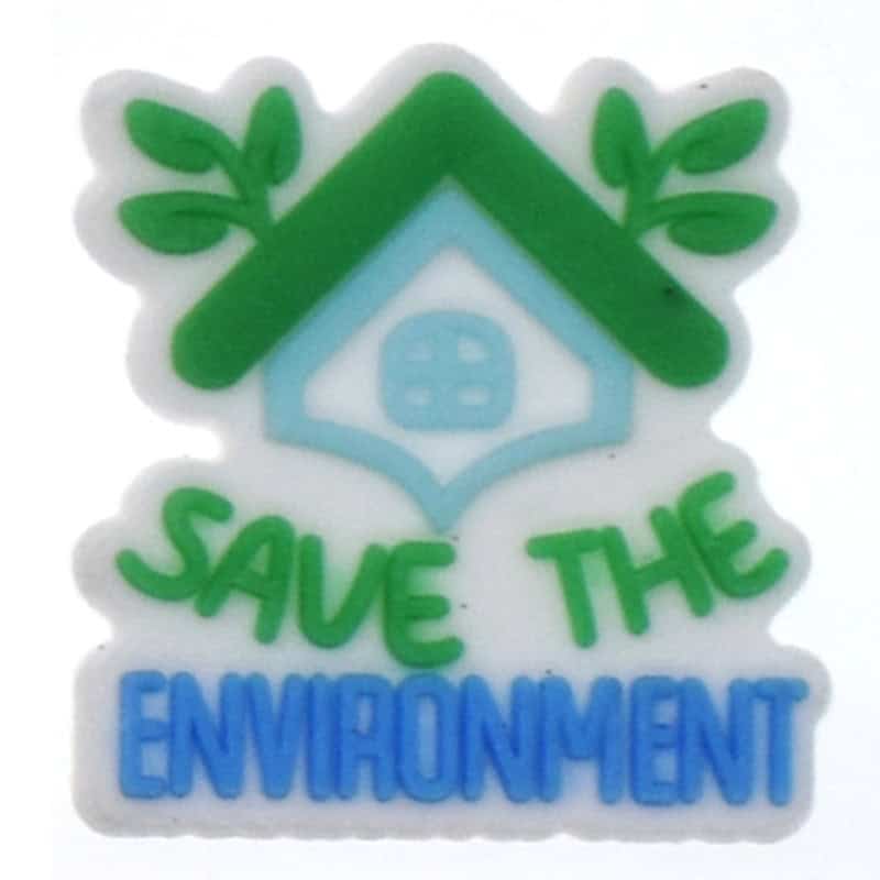SAVE THE ENVIRONMENT sign logo 138-28 Shoe Charm