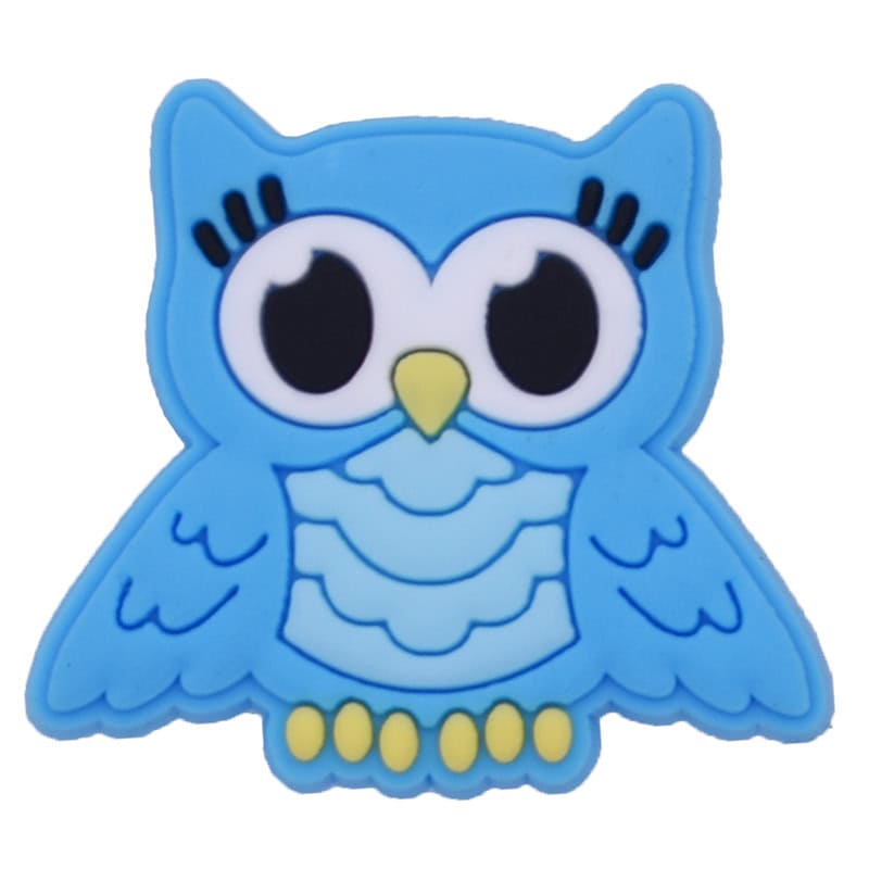 Owl big eyes Blue 14-14 Shoe Charm