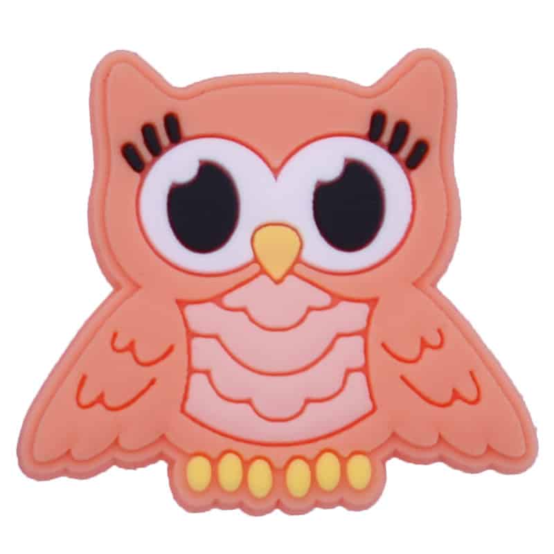 Owl big eyes orange 14-15 Shoe Charm