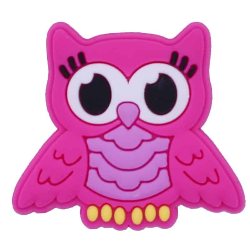 Owl big eyes Pink 14-16 Shoe Charm