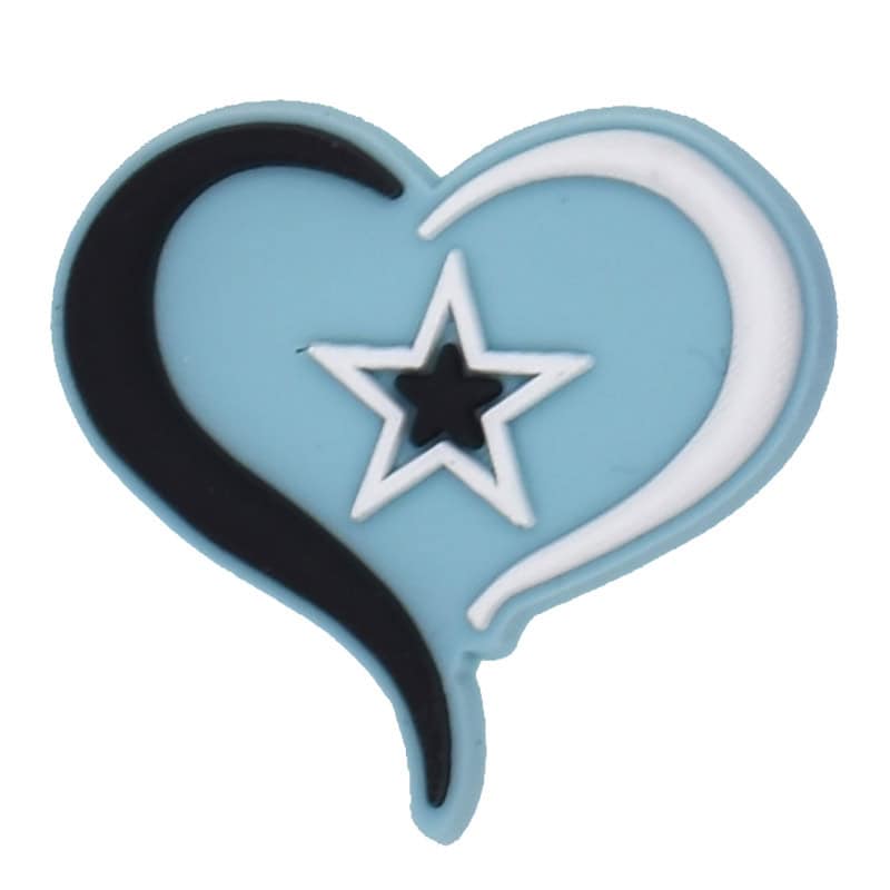 Blue heart star 140-11 Shoe Charm