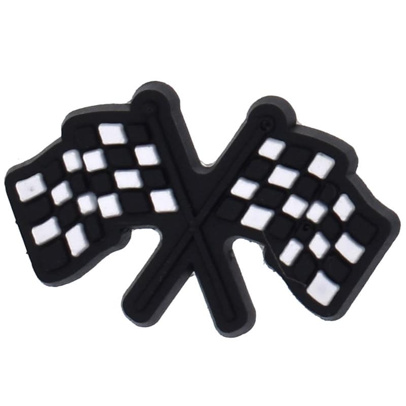 Chequered flags crossed  140-37 - Shoe Charm