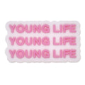 Young Life Pink  sign 145-02 Shoe Charm