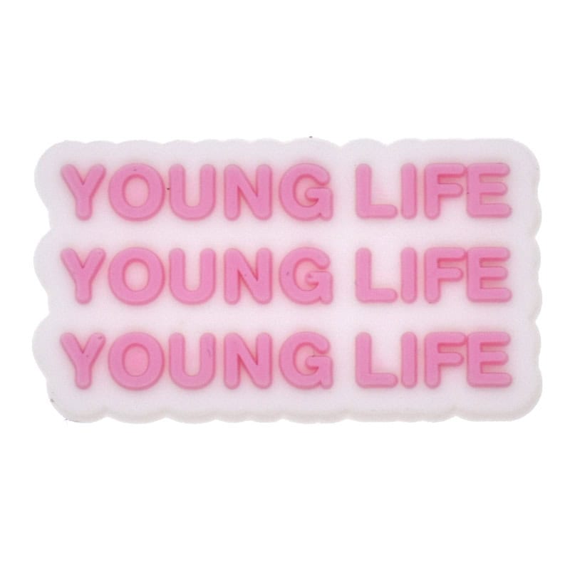 Young Life Pink  sign 145-02 Shoe Charm