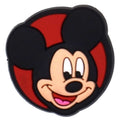 Mickey Mouse face round badge 15-58 - Shoe Charm