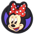 Minnie Mouse face round badge 15-59 - Shoe Charm