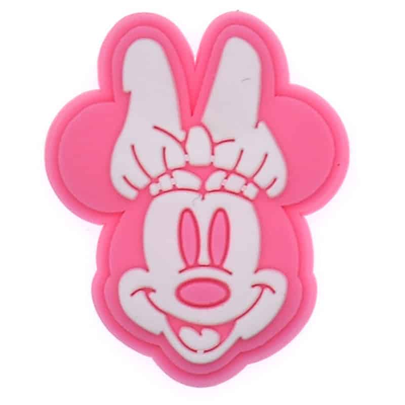 Pink Minnie face 15-87 - Shoe Charm