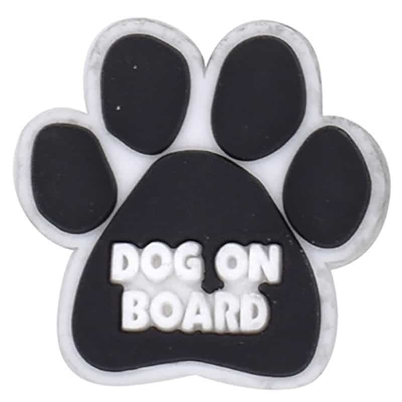 DOG ON BOARD PAW sign logo 157-02 Shoe Charm