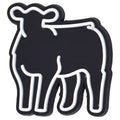 Black cow sillhouette 157-07 Shoe Charm