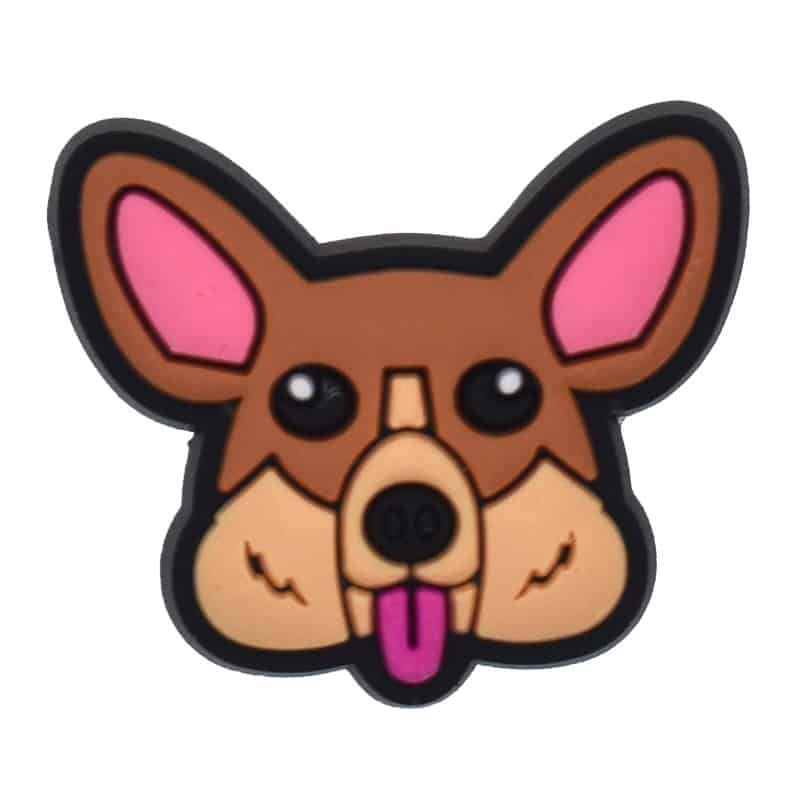 Big pink ears dog 157-24 Shoe Charm